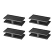 VEVOR Glass Clamp, 4 PCS Rectangle Glass Railing Bracket for 0.31 