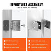 VEVOR Glass Clamp, 4 PCS Square Glass Railing Bracket for 0.31 