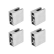 VEVOR Glass Clamp, 4 PCS Square Glass Railing Bracket for 0.31 