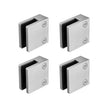 VEVOR Glass Clamp, 4 PCS Square Glass Railing Bracket for 0.31 