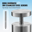 VEVOR Glass Clamp, 10 PCS Round Glass Railing Bracket for 0.31 