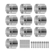 VEVOR Glass Clamp, 10 PCS Round Glass Railing Bracket for 0.31 