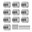 VEVOR Glass Clamp, 10 PCS Round Glass Railing Bracket for 0.31 
