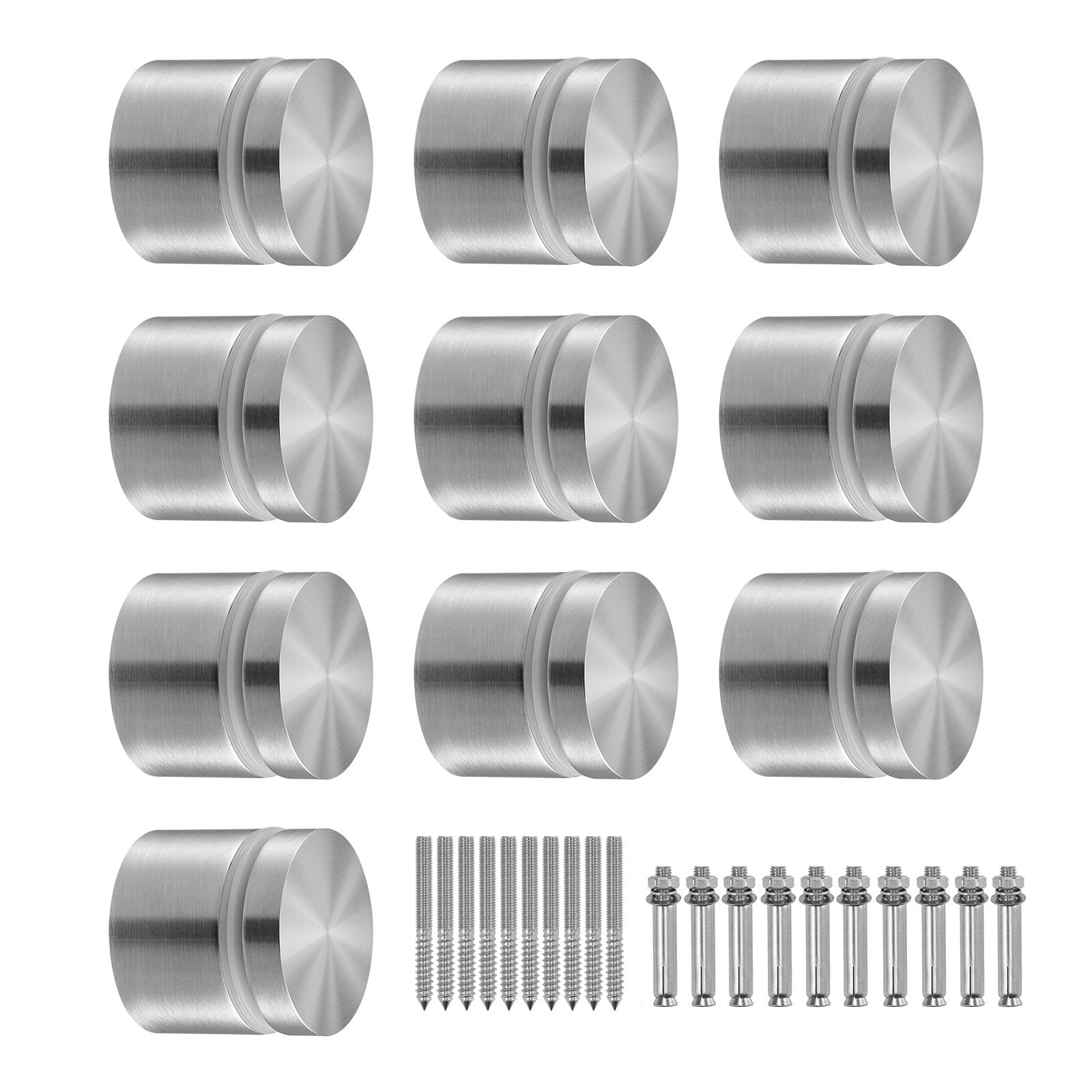 VEVOR Glass Clamp, 10 PCS Round Glass Railing Bracket for 0.31 