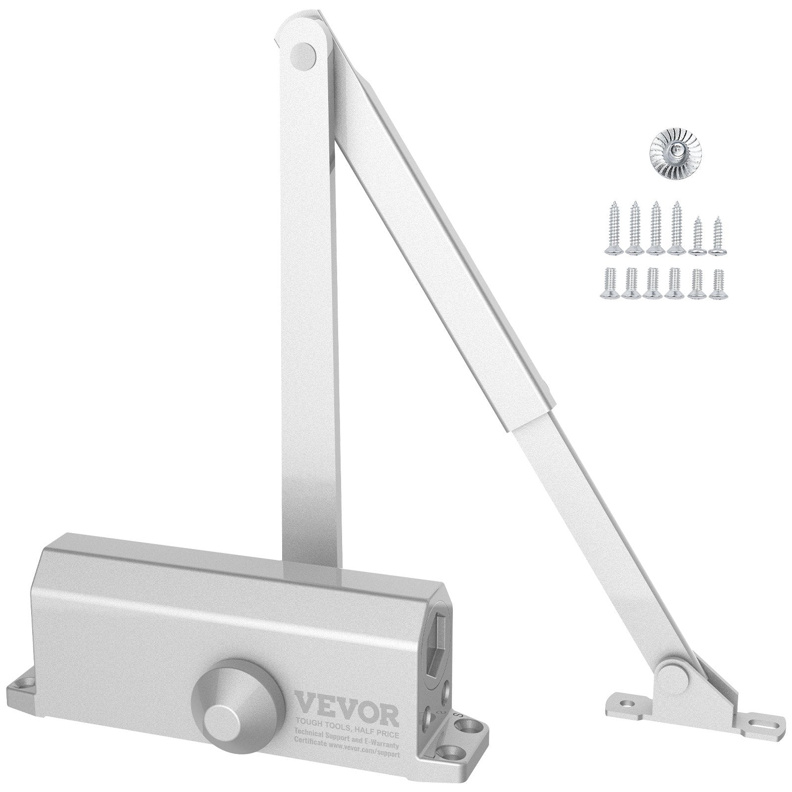 VEVOR 150lbs Commercial Door Closer Heavy Duty Residential Hydraulic Auto Silver