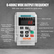 VEVOR VFD 3HP, 2.2KW, 10A, 1 Phase 220V-240V Input to 3 Phase 220V-240V Output Variable Frequency Drive, 0-400Hz VFD for AC Motor Speed Control