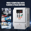 VEVOR VFD 3HP, 2.2KW, 10A, 1 Phase 220V-240V Input to 3 Phase 220V-240V Output Variable Frequency Drive, 0-400Hz VFD for AC Motor Speed Control