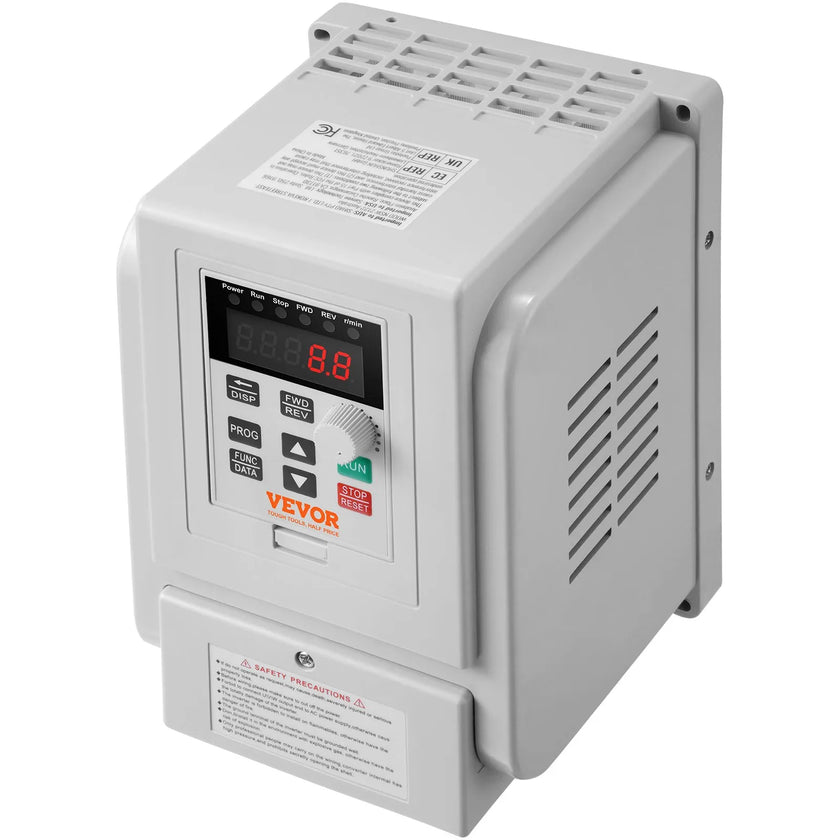VEVOR VFD 3HP, 2.2KW, 10A, 1 Phase 220V-240V Input to 3 Phase 220V-240V Output Variable Frequency Drive, 0-400Hz VFD for AC Motor Speed Control