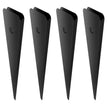 VEVOR Staircase Metal Balusters, 29.5'' x 1'' Flat Aluminum Alloy Decorative Banister Spindles, 51 Pack Deck Baluster with Screws, Classic Hollow Deck Railing Satin Black Powder Coated for Porch