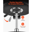 VEVOR Rolling Stool with Back Support, Height Adjustable Swivel Chair, 500 lb Capacity, Ergonomic PU Leather Seat with 360° Rotation for Dental, Salon, Clinic & Office Use, Black