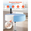 VEVOR Rolling Stool with Back Support – Height Adjustable Swivel Chair, 500 lb Capacity, Blue