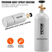 VEVOR 5 Lbs CO2 Tank Aluminum Gas Cylinder, Brand New CO2 Cylinder with Gray Spray Coating, CO2 Air Tank with CGA320 Valve, For Dispensing Draft Soda Beer