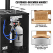 VEVOR 5 Lbs CO2 Tank Aluminum Gas Cylinder, Brand New CO2 Cylinder with Gray Spray Coating, CO2 Air Tank with CGA320 Valve, For Dispensing Draft Soda Beer