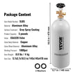 VEVOR 5 Lbs CO2 Tank Aluminum Gas Cylinder, Brand New CO2 Cylinder with Gray Spray Coating, CO2 Air Tank with CGA320 Valve, For Dispensing Draft Soda Beer