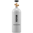 VEVOR 5 Lbs CO2 Tank Aluminum Gas Cylinder, Brand New CO2 Cylinder with Gray Spray Coating, CO2 Air Tank with CGA320 Valve, For Dispensing Draft Soda Beer