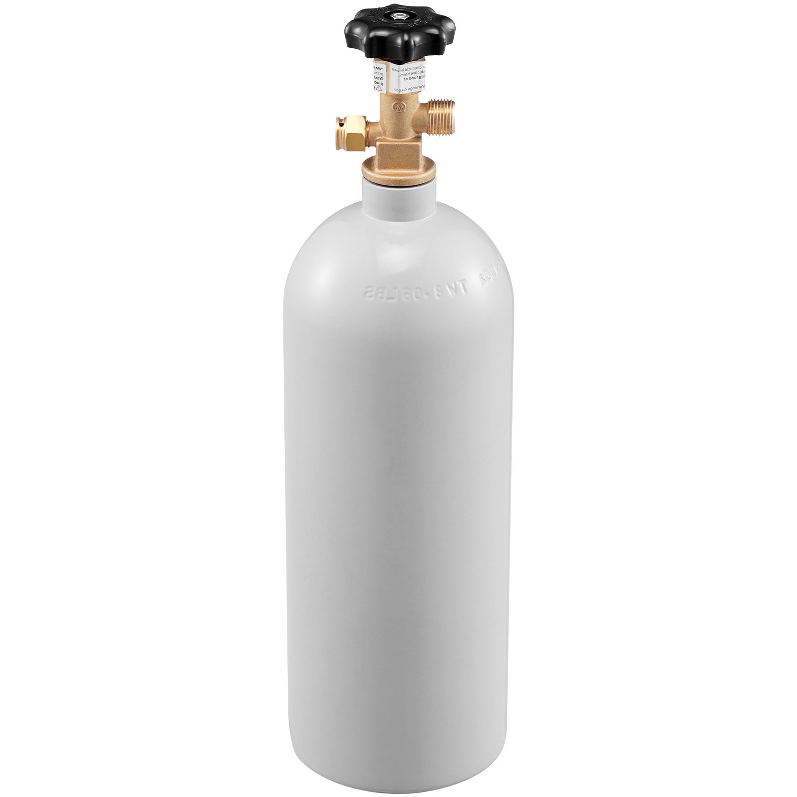 VEVOR 5 Lbs CO2 Tank Aluminum Gas Cylinder, Brand New CO2 Cylinder with Gray Spray Coating, CO2 Air Tank with CGA320 Valve, For Dispensing Draft Soda Beer