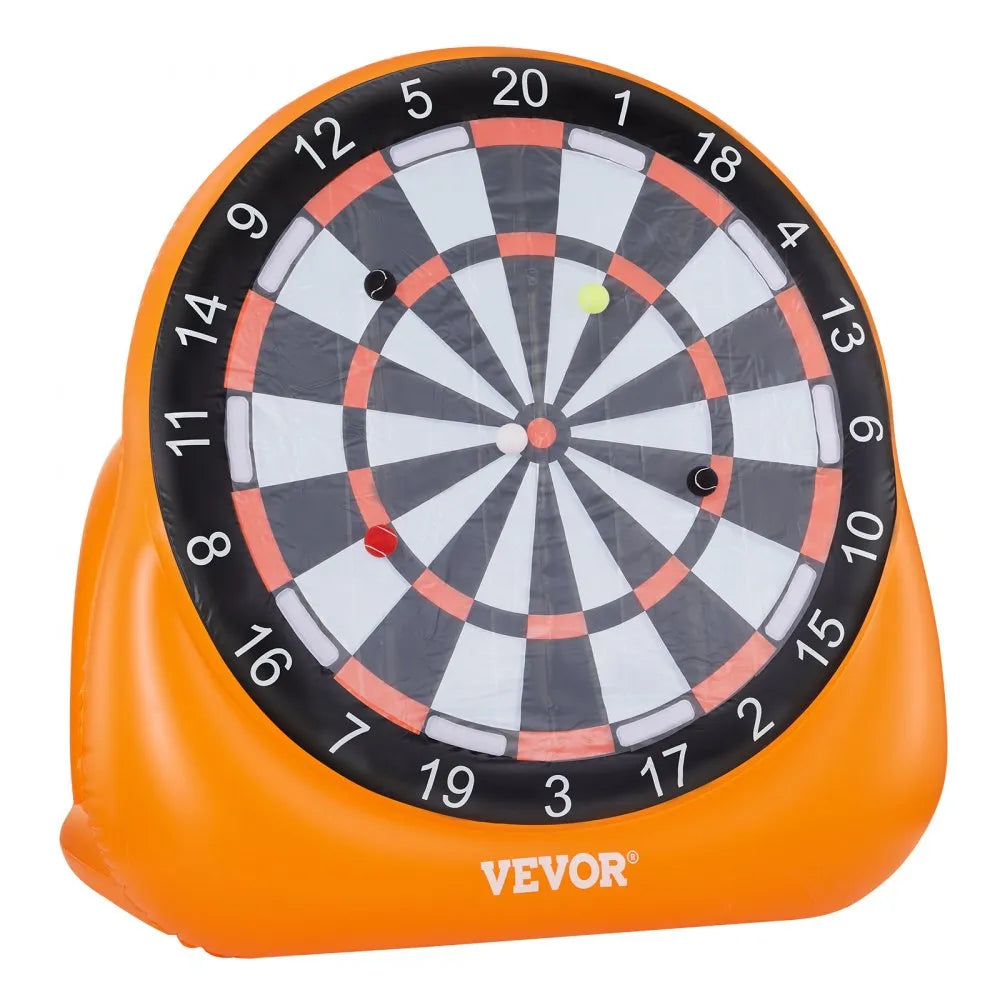 VEVOR Inflatable Soccer Dart Board over 6 ft with 4 Kick Balls 12 Tennis Pump