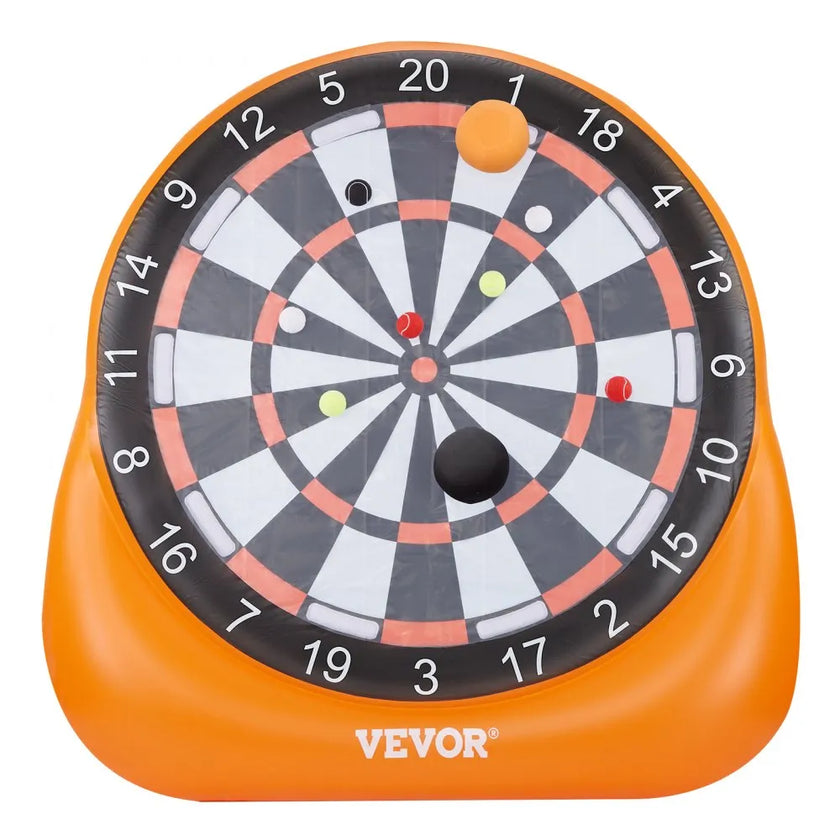 VEVOR Inflatable Soccer Dart Board over 6 ft with 4 Kick Balls 12 Tennis Pump