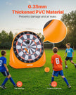 VEVOR Inflatable Soccer Dart Board over 6 ft with 4 Kick Ball 6 Darts 6 Axe Pump