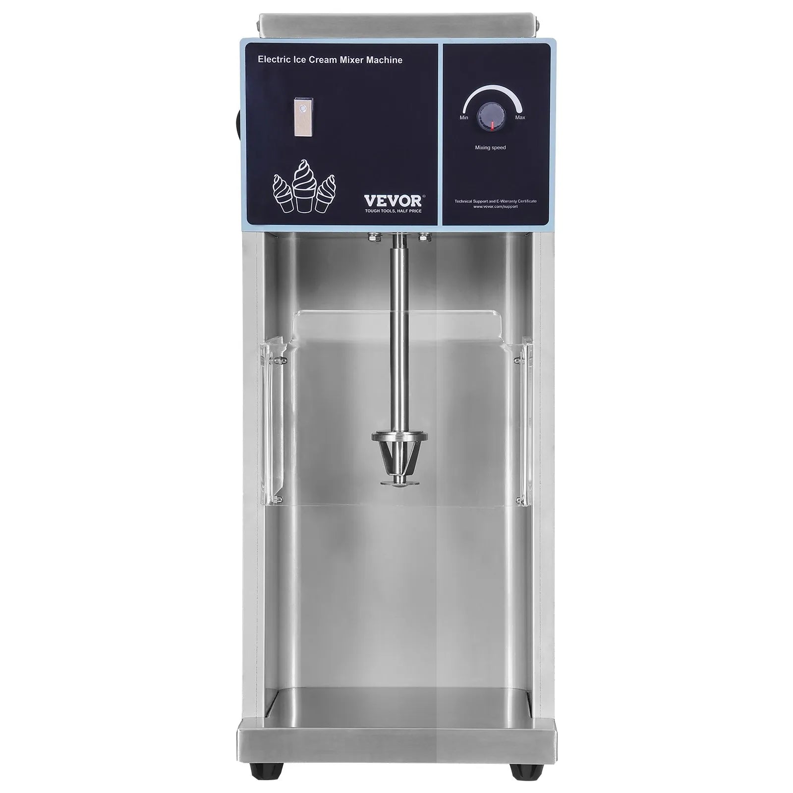 VEVOR Ice Cream Blender 400W  Ice Cream Mixer Stir Machine 304 Stainless Steel