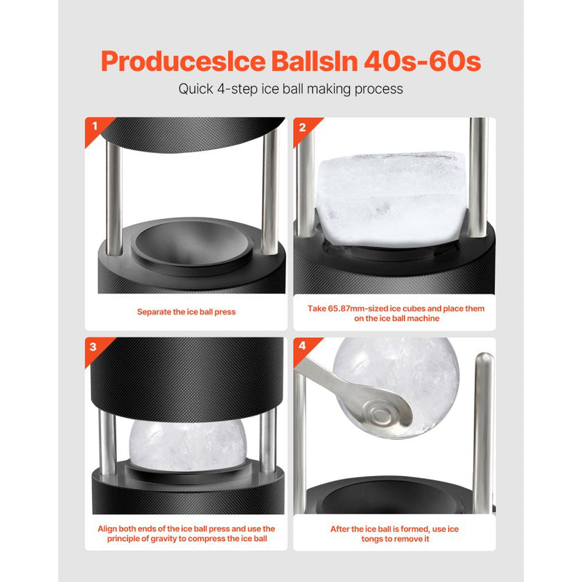 VEVOR Ice Ball Press Kit Ice Ball Maker 2.4