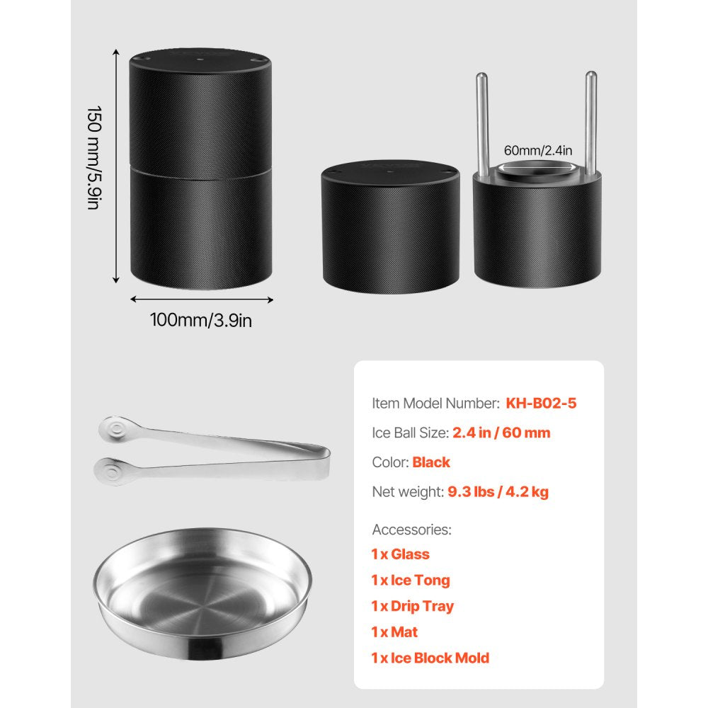 VEVOR Ice Ball Press Kit Ice Ball Maker 2.4