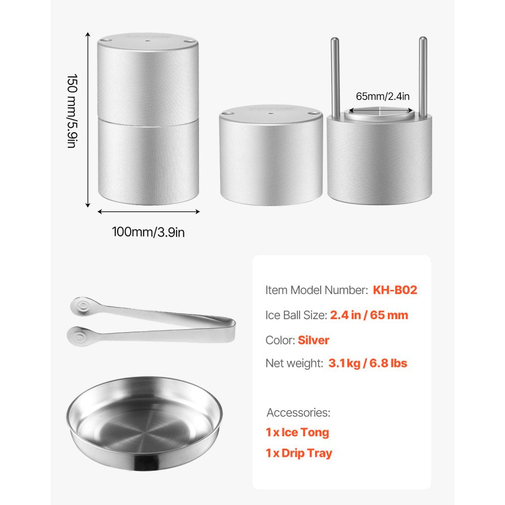 VEVOR Ice Diamond Press Ice Ball Maker 2.4