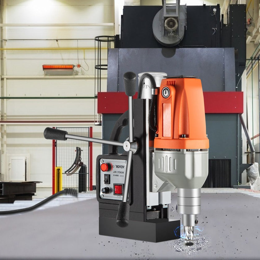VEVOR Magnetic Drill Magnetic Drilling Machine 980W, Metal Drill Press High Power  680 rpm, Multi-Function Metal Drill Press 35MM Core Drilling Machine for Drilling And Tapping