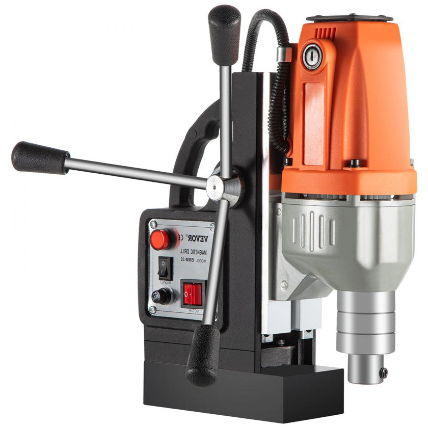 VEVOR Magnetic Drill Magnetic Drilling Machine 980W, Metal Drill Press High Power  680 rpm, Multi-Function Metal Drill Press 35MM Core Drilling Machine for Drilling And Tapping
