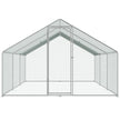 VEVOR Large Metal Chicken Coop, 9.8x19.3x6.5 ft Walk-in Chicken Runs for Yard with Cover, Spire Roof Hen House with Security Lock for Outdoor and Backyard, Farm, Duck Rabbit Cage Poultry Pen