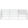 VEVOR Large Metal Chicken Coop, 9.8x19.3x6.5 ft Walk-in Chicken Runs for Yard with Cover, Spire Roof Hen House with Security Lock for Outdoor and Backyard, Farm, Duck Rabbit Cage Poultry Pen