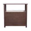 VEVOR Farmhouse End Table Narrow Night Stand with USB Ports and Outlets Brown