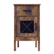 VEVOR Farmhouse End Table Night Stand with USB Ports & Outlets 3 Tiers Storage