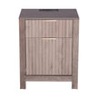 Farmhouse End Table Square Night Stand with USB & Outlets Set of 2 Gray