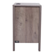 Farmhouse End Table Square Night Stand with USB & Outlets Set of 2 Gray
