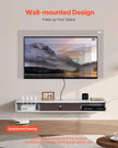 VEVOR Floating TV Stand 55 in Entertainment Center Power with Cable Hole White