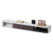 VEVOR Floating TV Stand 55 in Entertainment Center Power with Cable Hole White