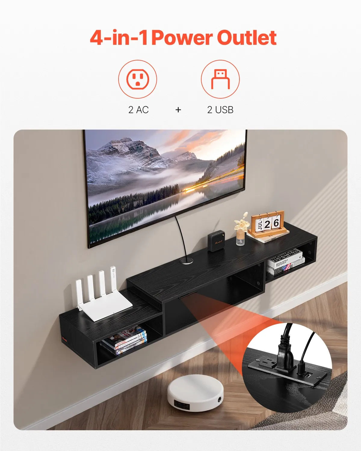 VEVOR Floating TV Stand 59