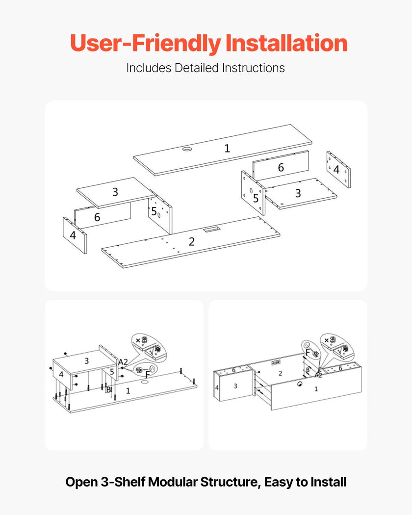 VEVOR Floating TV Stand 59