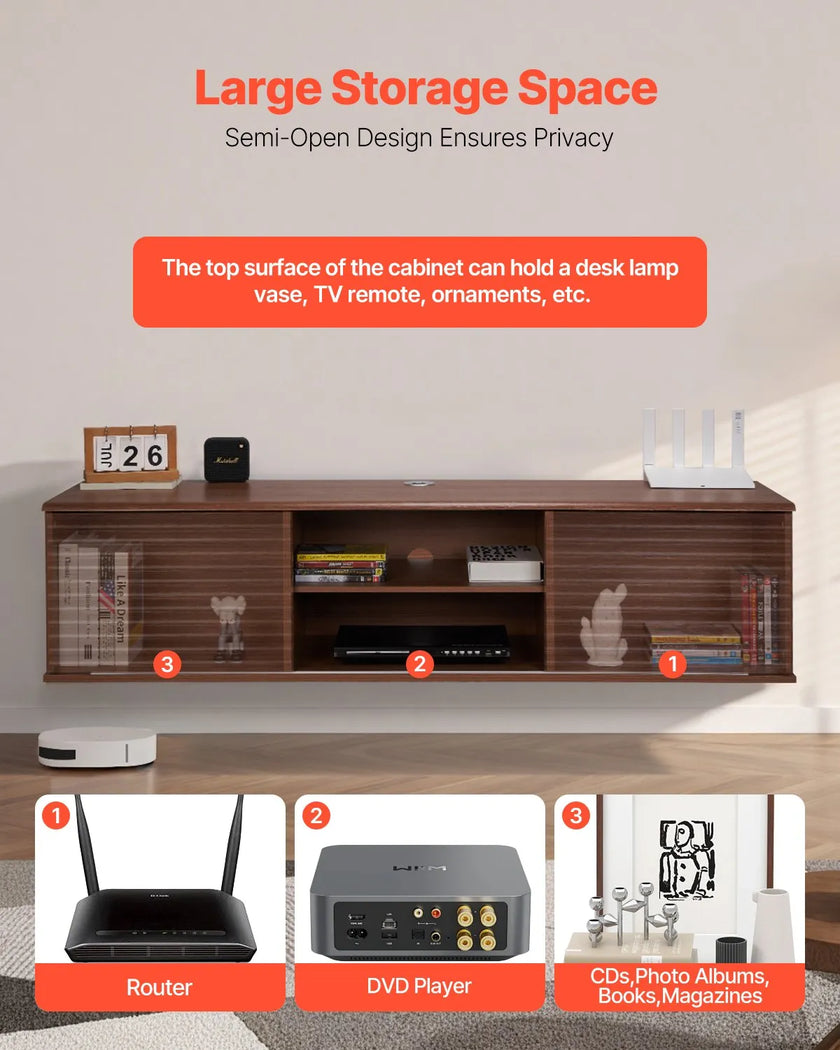 VEVOR Floating TV Stand 60