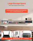 VEVOR Floating TV Stand 70 in Entertainment Center Power with Cable Hole White