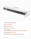 VEVOR Floating TV Stand 70 in Entertainment Center Power with Cable Hole White