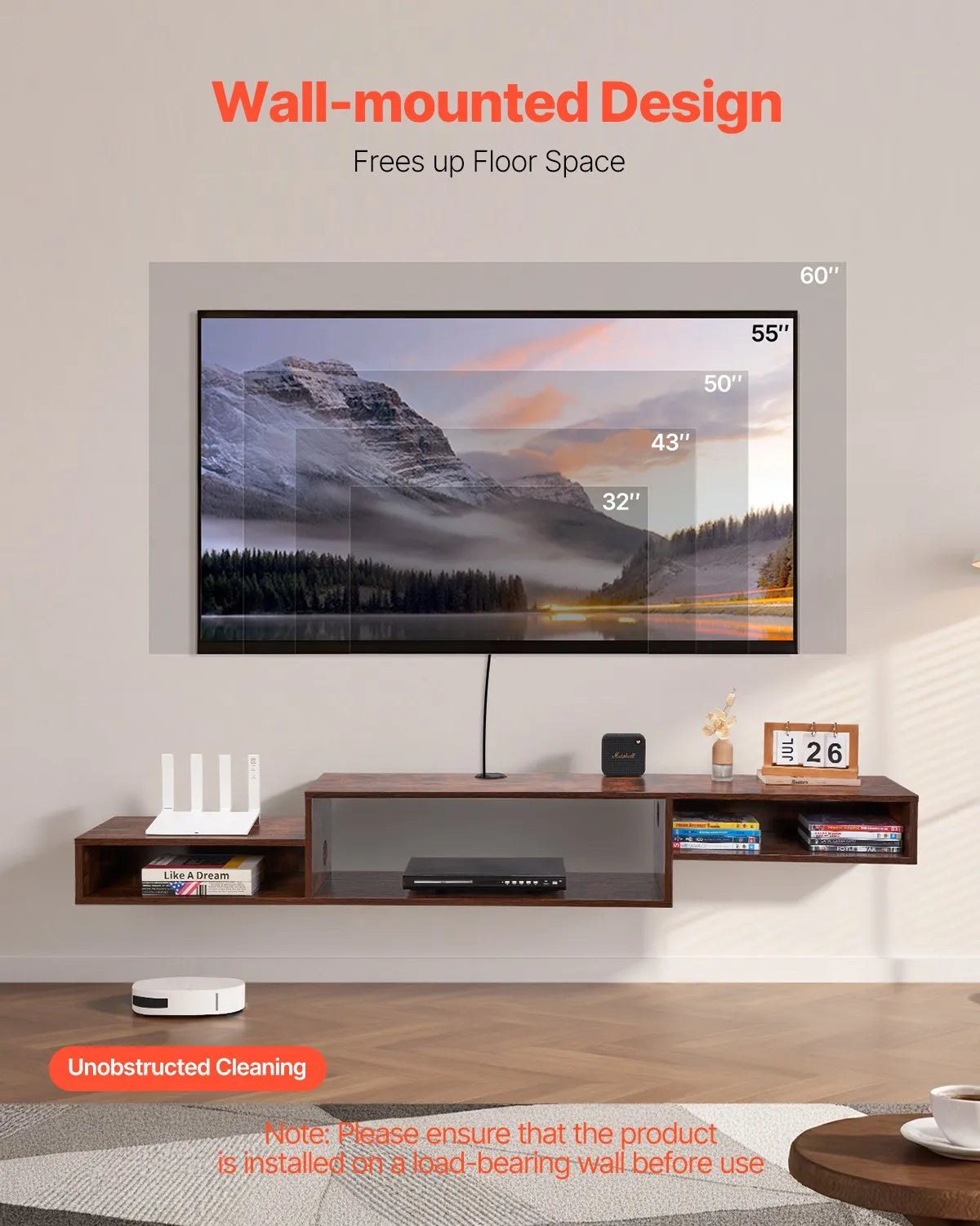 VEVOR Floating TV Stand 70