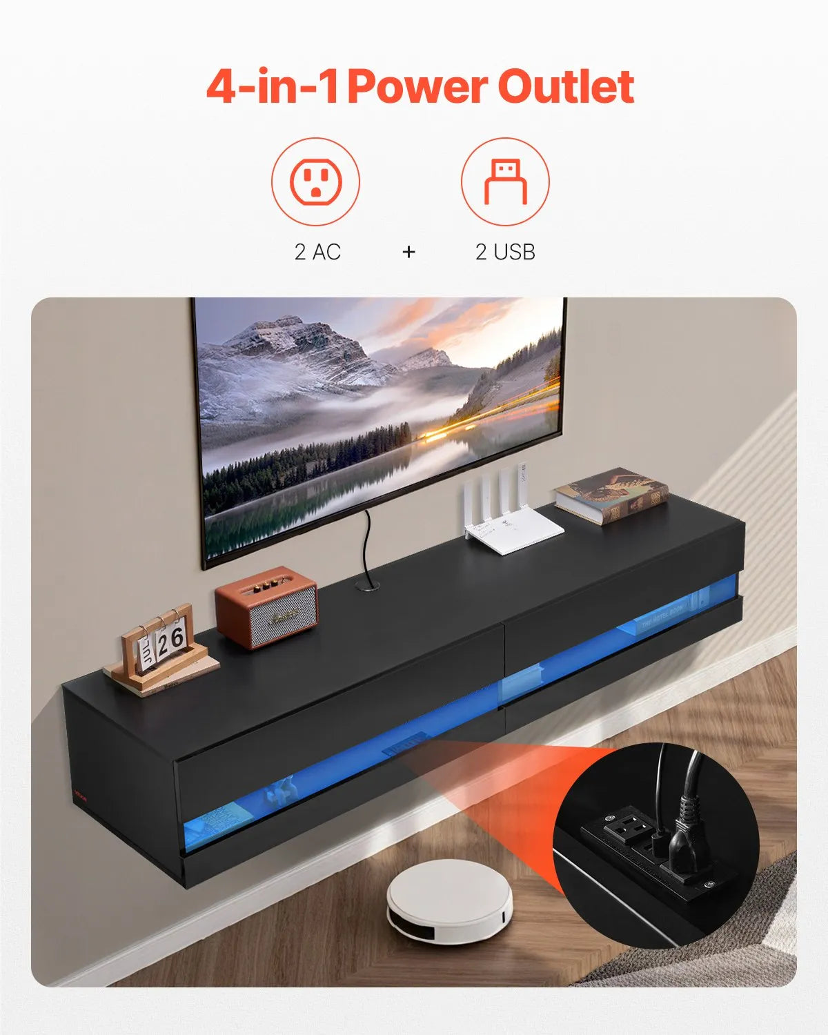 VEVOR Floating TV Stand 71