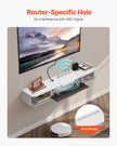 VEVOR Floating TV Stand 47 in Entertainment Center Power with Cable Hole White