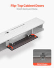 VEVOR Floating TV Stand 47 in Entertainment Center Power with Cable Hole White
