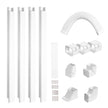 VEVOR Mini Split Line Set Cover 3-inch W 15.8Ft L, PVC Decorative Pipe Line Cover For Air Conditioner with 4 Straight Ducts & Full Components Easy to Install, Paintable for Heat Pumps, White