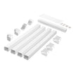 VEVOR Mini Split Line Set Cover 3-inch W 15.8Ft L, PVC Decorative Pipe Line Cover For Air Conditioner with 4 Straight Ducts & Full Components Easy to Install, Paintable for Heat Pumps, White