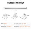 VEVOR Mini Split Line Set Cover 3-inch W 7.4Ft L, PVC Decorative Pipe Line Cover For Air Conditioner with 2 Straight Ducts & Full Components Easy to Install, Paintable for Heat Pumps, White