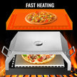 VEVOR Wood Pizza Oven 15.7x13.7x6.2in Wood Fired Pizza Oven Stainless Steel Top Portable Pizza Oven with Stone for Gas or Charcoal Grill Pizza Oven Outdoor for The Garden, Patio, and Courtyard.